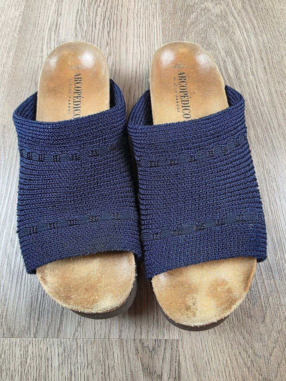 Arcopedico Slip-On Stretch Knit Sandals Size 8